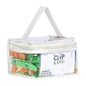 VAANI Cloth Clips for Drying Clothes | Heavy Duty Plastic Cloth Pins for Rope &amp; Hanger | Strong Grip Rust-Free Laundry Clips | Multicolor Clips with PVC Storage Pouch (Pack of 24)