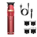 Cordless Rechargeable Pro Complete Hair Clipper Hair Cutting Kit，Clippers for Dog Professional，Dog Clippers Professional Heavy Duty，Cat, and Horse Cordless Clipper Kit（Red）