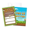 CLIRBE Games Birthday Party Invitations, Funny Birthday Invitations For Brother Bro Teen Boys Girls, 20 Invites Cards With 20 Envelopes, Party Supplies Favors -H10