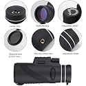 40x60 Outdoor Portable Monocular Telescope HD for Adults Hunting Wildlife Bird Watching Travel Camping Hiking | 15.0 x 5.2 x 4.2 cm | Black