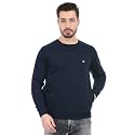 CLOAK & DECKER by Monte Carlo Men Solid Dark Blue Sweatshirt