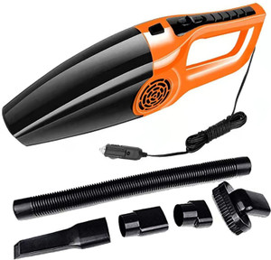 clonezo powerful portable extra pro car vacuum cleaner with powerful suction high power car vacuum cleaner with 2 in 1 mopping and vacuum anti-bacterial cleaning orange  black