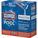 Clorox® Pool&amp;Spa™ Shock Clear, for Crystal Clear Swimming Pool Water, Swim-ready in 15 minutes, Suitable for vinyl pools (6-Pack)