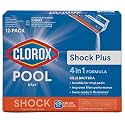 Clorox® Pool&amp;Spa™ Shock Plus, for Crystal Clear Swimming Pool Water, Swim-ready in 15 minutes, Suitable for vinyl pools 12 Count (Pack of 1)