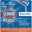 Clorox® Pool&Spa™ Shock Plus, for Crystal Clear Swimming Pool Water, Swim-ready in 15 minutes, Suitable for vinyl pools (6-Pack)