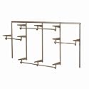 Closet Culture by Knape &amp; Vogt Culture 8 ft. Steel Closet Hardware Kit in Champagne Nickel Shelving (0300-KITA-8CN)