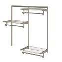 Closet Culture by Knape & Vogt Culture 4 Ft. Steel Closet Organization System with, 3 Champagne Nickel Wire Shelves