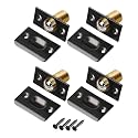 Closet Door Ball Catch Hardware Jiayi 4 Pack Adjustable Ball Catch French Door Ball Catch Drive in Ball Catch Door Ball Latch Door Top Ball Catch for Invisible Pantry Ball Bearing Door Latch