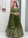 Closin Girls Lehenga Choli Ethnic Wear Embroidered
