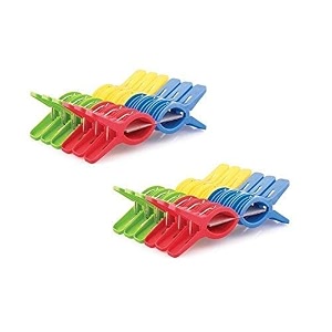 cloth clips for drying clothes 24 pc big heavy duty plastic pegs with storage box chimti hanger for pipes rods ropess wires made in india 3 dozen 36 pcs