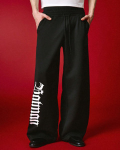 Cloth N Code Printed Men Black Track