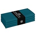 Cloth Napkin 100% Cotton 17"x17" Decorative Washable Table Napkins Set of 4 for Dining, Holidays, Buffet Parties & Wedding Use - Teal Green