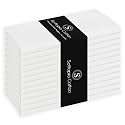 Cloth Napkin 100% Cotton Set of 12 Decorative Washable Table Napkins for Dining, Home, Wedding, Banquet - White (17"x17")