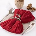 Cloth Napkins Set of 24 21"x21" Reusable Cheesecloth Napkins Bulk Red