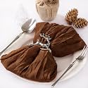 Cloth Napkins Set of 24 21"x21" Reusable Cheesecloth Napkins Brown