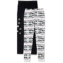 cloth theory Girl's Printed Regular Fit Leggings (Pack of 2)