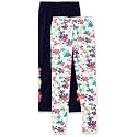 cloth theory Girl's Printed Regular Fit Leggings (Pack of 2)