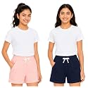 Cloth Theory Premium Cotton Shorts for Girls - Regular Fit Pocket Shorts for Girls Pack of 2