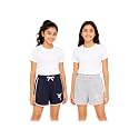 Clotth Theory Girls PO2 100% Cotton Casual Bottomwear | Soft Elastic Drawstring Waist | Comfortable Summer, Play &amp; Everyday Wear Shorts | 2-3 to 13-14 Years