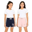 Clotth Theory Girls PO2 100% Cotton Casual Bottomwear | Soft Elastic Drawstring Waist | Comfortable Summer, Play & Everyday Wear Shorts | 2-3 to 13-14 Years