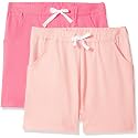 Cloth Theory Premium Cotton Shorts for Girls - Regular Fit Pocket Shorts for Girls Pack of 2