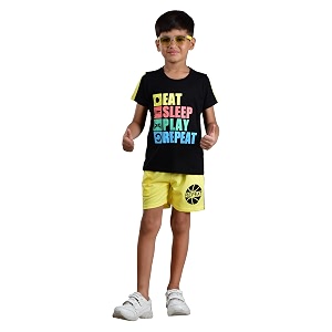 Clothe Funn Boys Coordinate Set Tshirt Shorts