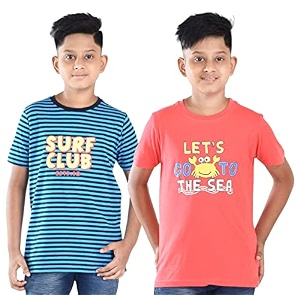 Clothe Funn Boys T-Shirts Round Neck Pack