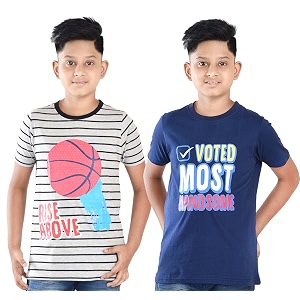 Clothe Funn Boys T-Shirts Round Neck Pack