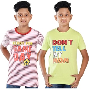 Clothe Funn Boys T-Shirts Round Neck Pack
