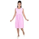 Clothe Funn Cotton Girls Sleeveless Frock Knee-Length