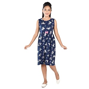 Clothe Funn Girls Striped Regular Fit Frock
