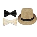 Kids Fedora Round Hat and Matched Bow tie