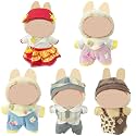 Ezcora Doll Clothes Compatible with Labubu Dolls, 5 Pack Doll Outfits for 17cm Doll, Perfect for Play and Display, Accessories for Doll's Collectors, (No Dolls) (Set 2)