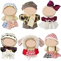 Ezcora Doll Clothes Compatible with Labubu Dolls, 6 Pack Doll Outfits for 17cm Doll, Perfect for Play and Display, Accessories for Doll's Collectors, (No Dolls) (Set 6)