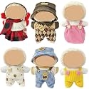Doll Clothes Compatible with Labubu Dolls, 6 Pack Doll Outfits for 17cm Doll, Perfect for Play and Display, Accessories for Doll's Collectors, (No Dolls) (Set 8)