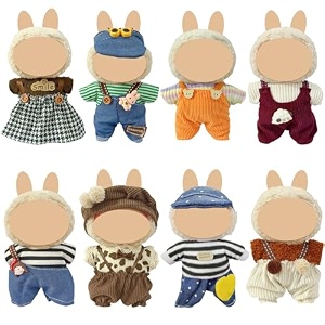doll clothes set compatible with labubu dolls 8 pack doll outfits for 17cm doll perfect for play and display accessories for doll39s collectors no dolls set 9