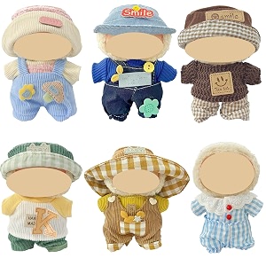 doll clothes compatible with labubu dolls 6 pack doll outfits for 17cm doll perfect for play and display accessories for doll39s collectors no dolls set 4