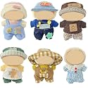Doll Clothes Compatible with Labubu Dolls, 6 Pack Doll Outfits for 17cm Doll, Perfect for Play and Display, Accessories for Doll's Collectors, (No Dolls) (Set 4)