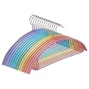 Clothes Hangers Non Slip Rubber Coating Metal Hanger Colorful, 14 Pack