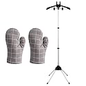 Clothes Steamer Stand For Clothes With 1 Pair Ironing Gloves,Steamer Rack For Clothes Hanger Stand