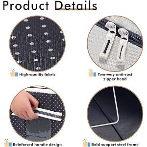 Clothes Storage Box Foldable Steel Frame Organizer