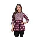 Womens Cotton Printed Anarkali Short Top Kurti