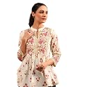 Womens Cotton Printed Anarkali Short Top Kurti