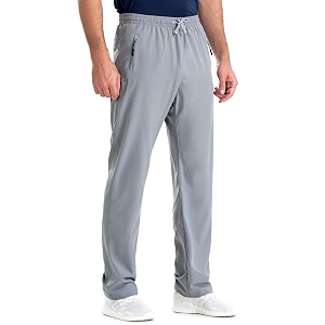 clothin Mens Workout Athletic Pants Elastic-Waist Drawstring