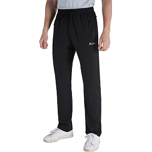 clothin Mens Workout Athletic Pants Elastic-Waist Drawstring