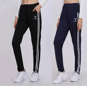 clothina striped women black blue track pants