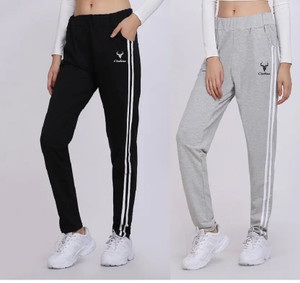 clothina striped women black grey track pants