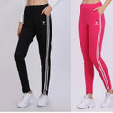 Clothina Striped Women Black, Pink Track Pants