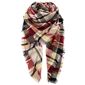clothirily womens winter scarf fashion cashmere feel plaid scarfs for women pashmina shawls and wraps long blanket scarf