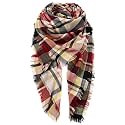 Clothirily Womens Winter Scarf, Fashion Cashmere Feel Plaid Scarfs for Women, Pashmina Shawls and Wraps, Long Blanket Scarf